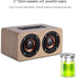 Zerone Wooden Bluetooth 4.2 Speaker, Portable Mini Multimedia Music Speakers with 2 Horns, Superior Sound Quality (Red