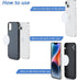 Phone Magnets for Back of Phone, Universal Metal Plates, 2 Rectangular & 2 Round with Adhesive, Car Phone Magnets White