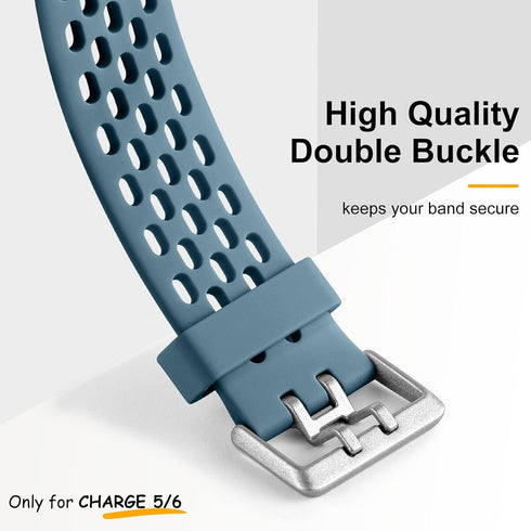 Maledan Compatible with Fitbit Charge 5/6 Bands - Breathable Sport Band Soft Waterproof Replacement Wristbands