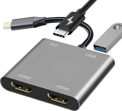 Mindorlen USB C to Dual HDMI Adapter for Monitor, USBC Laptop Docking Station
