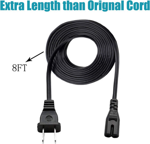 Saireed E3.5 Monitor,E4.5 8ft 2 C7 Power Cord Replacement for Presonus Eris Studio Active Studio Monitor Prong AC IEC