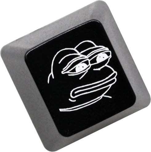 KPREPUBLIC Novelty Shine Through Keycaps, ABS Etched Backlit Black Red R1 ESC Sad Frog THX Meme Internet Trends