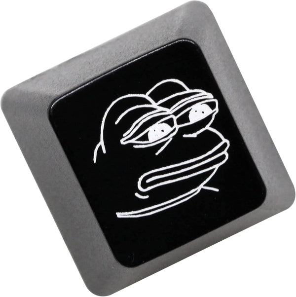 KPREPUBLIC Novelty Shine Through Keycaps, ABS Etched Backlit Black Red R1 ESC Sad Frog THX Meme Internet Trends