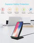 NANAMI Fast Wireless Charger with USB Phone Charger, Qi Certified Charging Stand with QC3.0 Adapter for iPhone 15/14/13
