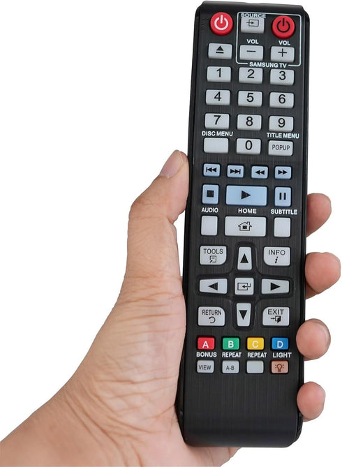 Replacement Remote Controller for Samsung BD-HM57C, BD-F5100, BD-H6500/ZA, BD-F5100/ZX DVD Blu-Ray Player