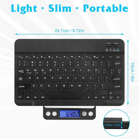 Rechargeable Bluetooth Keyboard and Mouse Combo, Ultra Slim for Samsung Smart TV and Bluetooth Enabled Devices