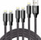 cugunu iPhone Charger, 5 Pack (3/3/6/6/10FT) MFi Certified Nylon Braided Fast Charging Cable for iPhone