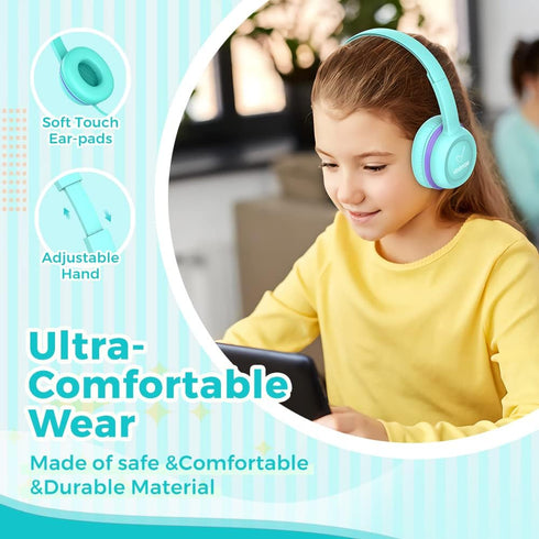 Kids Headphones - Wired Ear Headphones with Safe Volume Limiter 85dB for Children/School