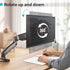 BFTOU 32 inches 17.6 lbs, Grommet Black Single Monitor Arm Adjustable Stand Monitor Mount up to and Computer Desk Mount