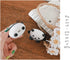 Yatchen AirPod Cover Case, Cute 3D Cartoon Panda Soft Silicone with Keychain for AirPods 1/2, Kawaii Funny Wireless