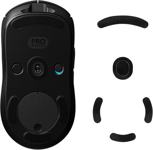 kwmobile Mouse Feet Replacement for Logitech G Pro Wireless Gaming Computer Mouse Skates Sticker - Black