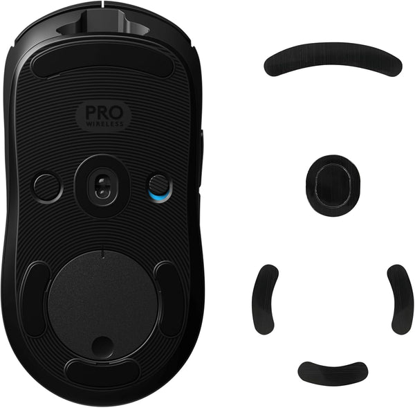 kwmobile Mouse Feet Replacement for Logitech G Pro Wireless Gaming Computer Mouse Skates Sticker - Black