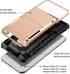 Vofolen Case for iPhone 8 Plus 7 Plus 6s Plus Wallet Card Holder, 4-Slot Pocket Scratch Resistant Dual Layer Cover