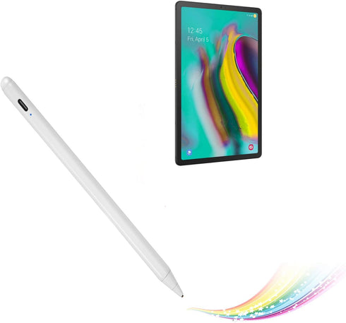 Active Stylus for Samsung Galaxy Tab S9/S9+, Electronic Capacitive Type-C Rechargeable Pencil for Sketching, White