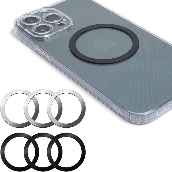 Universal Metal Rings Compatible with Magsafe Charger/Wallet/Battery Pack, Ultra-Thin Sticker for iPhone and Samsung