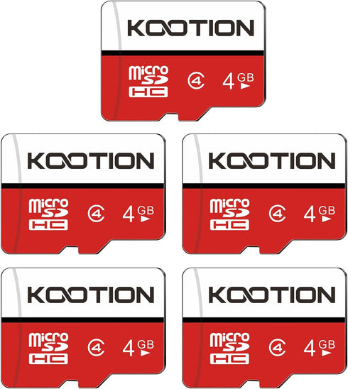 KOOTION 4 GB Micro SD Cards 5-Pack, Class 4 MicroSD Flash Memory Card,