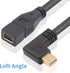 Duttek 12 Inch Mini DisplayPort Cable, Left Angled Male to Female, Supports 4K x 2K Resolution, HBR2 Bandwidth Up to
