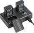 JYJZPB NP-FW50 Battery 3-Pack with Upgraded Triple Slot LCD Charger, Compatible for Sony ZV-E10, Alpha A6000 Series