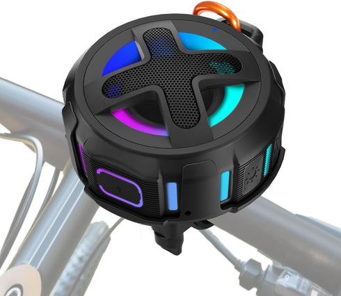 XLEADER Upgraded, Pro Bike Speaker, with Handlebar Mount, Bluetooth V5.4, IPX7 Waterproof, Silicone