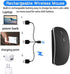 Rechargeable Bluetooth Mouse, Black, 450mAh Battery, 3 DPI Levels, Skin-Friendly