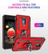 Cellular Phone Case for LG Aristo 2, 3 - Military Grade Shockproof Protective Case with 360 Metal Rotating Ring