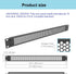 Jingchengmei 1U Hinged Perforated Blank Panel - Black Steel Rack Mount Spacer Panel for 19-Inch Network Cabinet