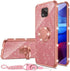 nancheng Glitter Luxury Case for Moto G Power 2021, Soft TPU Silicone with Kickstand, Rose Gold