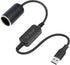 SiYear USB A Male to 12V 18W Cigarette Lighter Socket Adapter Power Cable