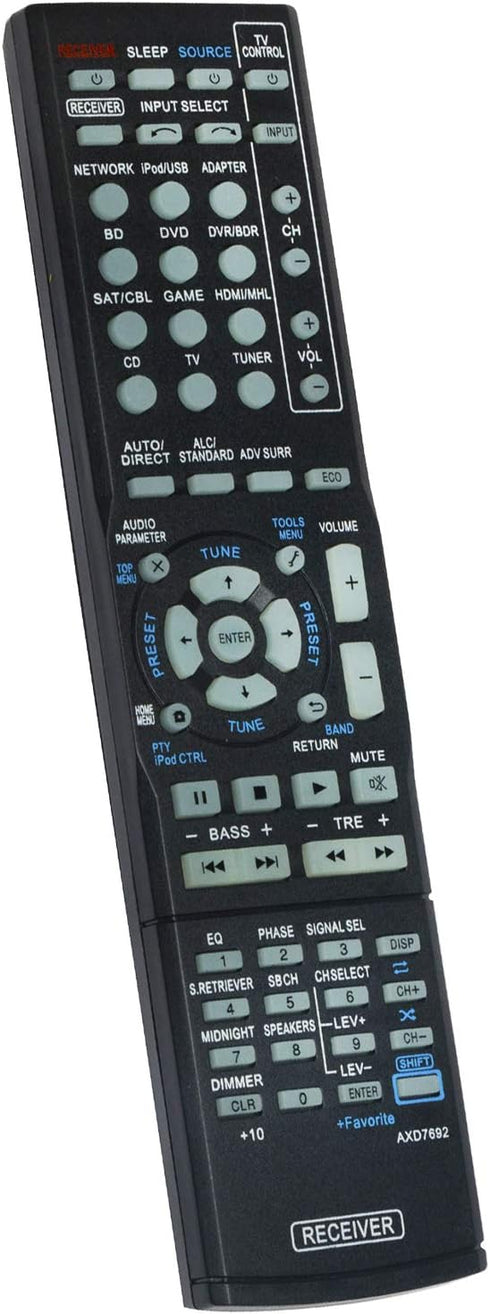 New AXD7692 Replacement Remote Control for Pioneer AV Receiver VSX-43, VSX-823, VSX-528, VSX-828, VSX-1023