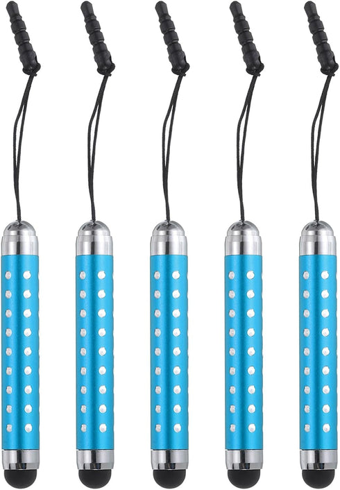 MECCANIXITY 5pcs Stylus Pen for Touch Screens - Retractable Mini Rhinestone Diamond Capacitive Pens