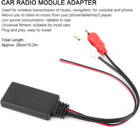 Bluetooth Aux in Adapter Cable Universal Wireless Bluetooth Module Adapter AUX Audio 2 Auxiliary Cable Car Radio Connector