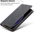 QLTYPRI for iPhone XR Case, Premium PU Leather Cover with Card Holder, Shockproof Flip Wallet Case - Black