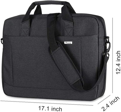 Voova 16 15.6 15 Inch Laptop Bag Case, Expandable Computer Shoulder Messenger Bag Waterproof Carrying Case with Tablet