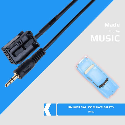 AUX Input Audio Cable Adapter Compatible with Opel Vauxhall Agila Astra Antara Corsa Combo Meriva Movano Signum Tigra