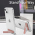 OBHEI Mini Phone Kickstand, Folding Invisible Portable Metal Cell Phone Stand Holder for Desk, Compatible with iPhone