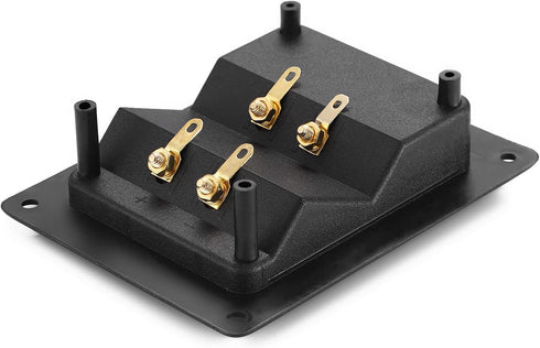 Facmogu 2PCS Rectangle 4-Way Speaker Terminal Box with Gold-Plated Binding Post for DIY Applications & 4PCS Screws