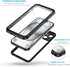 Lanhiem iPhone 15 Plus Case - 360 Full Body Waterproof, Dustproof, Shockproof with Built-in Screen Protector (Black)