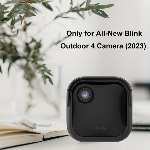 Silicone Cover Skin Case for Blink Outdoor 4 (4th Gen) Protection, Weatherproof, 2 Pack (Black)