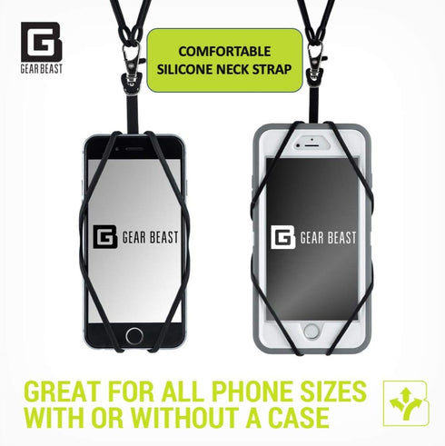 Gear Beast Cell Phone Lanyard - Universal Neck Phone Holder with Card Pocket - Sailor Blue