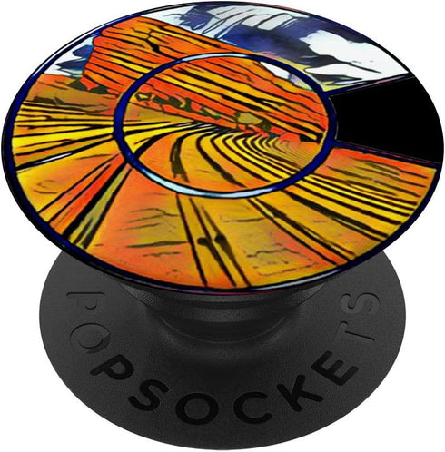 Colorado Red Rocks Denver Mountain Landscape Graphic Design PopSockets Grip and Stand for Phones