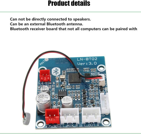 1Pcs Bluetooth 4.0 Audio Receiver Board Stereo Sound Module for Car Phone LN-BT02