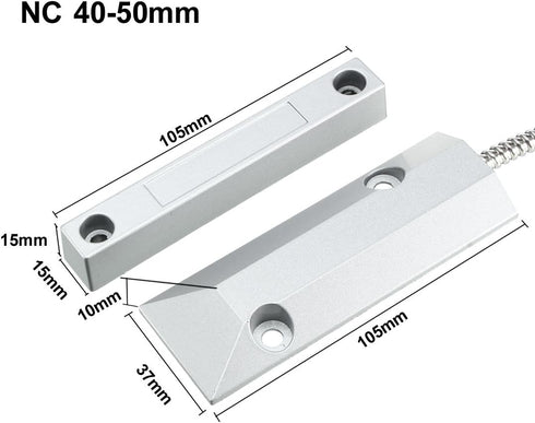 uxcell Rolling Door Contact Magnetic Reed Switch Alarm with 2 Wires for N.C. Applications OH-55 by uxcell