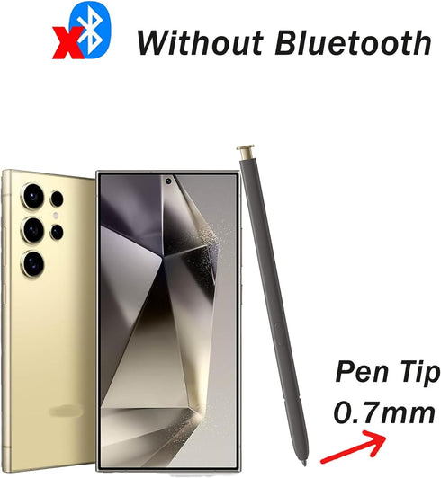 2 Pack Galaxy S24 Ultra S Pen Replacement for Samsung Galaxy S24 Ultra 5G Stylus Pen, Yellow Gold