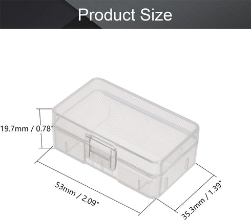 Fielect 5Pcs 9V Battery Storage Case - Transparent Organizer for 9V Battery Multipurpose Holder