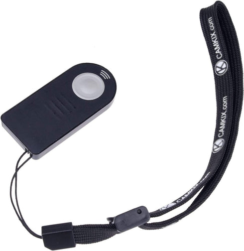 Wireless IR Shutter Remote Control for Nikon/Canon Cameras, Compatible with D70, D750, D3000, EOS 5D Mark IV, 6D, 77D