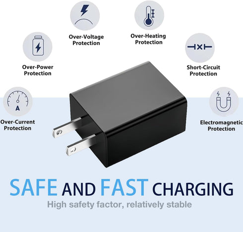Goffeu 5V 1A MP3/MP4 Set-Top 5W Wall Charger Adapter Plug Block for Smart Wearables, Mobile Phones, Tablets