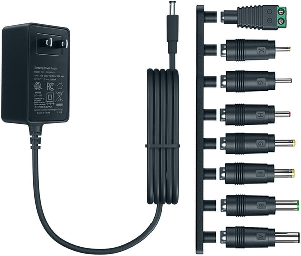 CIHTL ETL Certified 12V 2A Power Supply AC/DC Adapter with 8 TipsReplacement 12