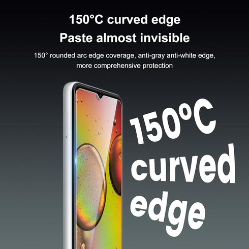 3 Pack Tempered Glass Screen Protector for T-Mobile Revvl 7 5G, 150° Curved Edge, HD Clear, Bubble-Free, Full Coverage