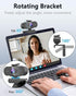 QMKKX 2K Webcam for pc with Microphone,Privacy Cover Slider Streaming Web cam for Mac Laptop,USB External Computer