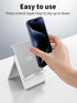 SAIJI Adjustable Tablet Stand Holder, Portable Foldable Desktop Dock for iPad, iPhone, Nintendo Switch, Samsung Galaxy